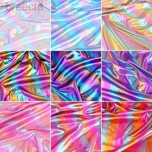 Fabric Bronzing Fabric Gradient Laser for Sewing Wedding Dance Stage Performance Spandex Elastic by Meters d240503