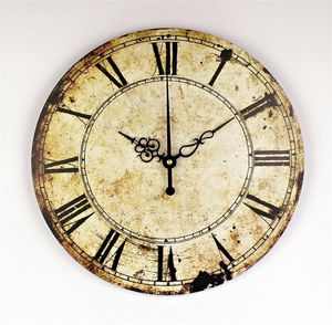 Винтажные домашние украшения большие настенные часы римский стиль орнамент гостиная с немыми современными настенными часами LJ2012117142108