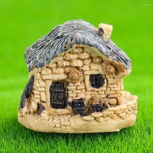 Dekorativa figurer Mini House Miniature Micro Landscape Fairy Garden Decor Harts Crafts Kawaii Dollhouse Accessories Feng Shui Home