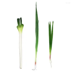 Dekorativa blommor realistiska konstgjorda vitlökkålar/scallions modellerar matplacering dishoots rekvisita för hemrestauranger dekor