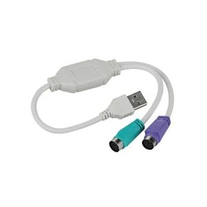 1 st USB -hane till PS/2 PS2 Kvinnlig omvandlare Kabelkabelkonverterare Adaptertangentbord