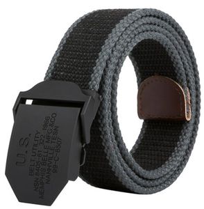 2017 Men Weave Canvas Unisex belt mens waist belt Casual Cargo Belt Military fans Automatic BuckleBelt Male Field Tactical6772912