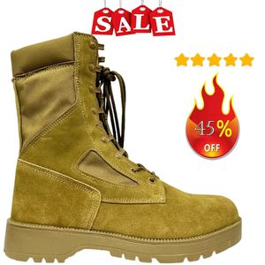 Brand Leather Man Military Tactical Combat Boots Men Outdoor Exuming Desert Desert Army Bravere maschio traspirante 240429