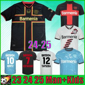 23 24 25 Bayer 04 Leverkusen Soccer Jerseys X H A K A Boniface Palacios Wirtz Grimaldo Hofmann Hincapie Tapsoba Schick Frimpong 2024 Camisas de futebol Kit de crianças