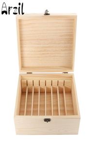 8 Grids Essential Storage Box 530ml Oils Bottles Wooden Case Container Organizer SPA Natural Pine Hygiene Sanitary2360837