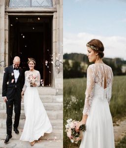 Romantyczne wiejskie suknie ślubne plażowe Proste eleganckie ukochane długość podłogi niedrogie suknie ślubne z wyjmowanym wykwintnym LA4733758