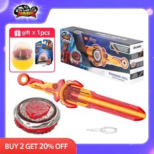 4D Beyblades Infinite Nado 6 Standard Package - Flame Bear Glow Metal Rotating Top Gyroscope and Monster Icon Sword Launcher Animation Childrens Toy Q240430