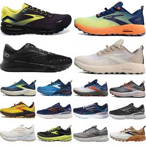 2024 Designer Brooks Lançamento 9 Running Running Men Fomens Ghost Hyperion Tempo Triple Black White Grey Amarelo Laranja Treinadores Glicerina Cascadia 22 20 16 Tênis