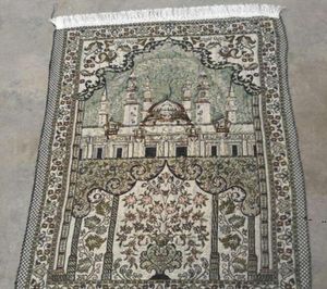 Islamska muzułmańska modlitwa Mat Salat Musallah Modlitwa dywan tapis dywan tapete banheiro islamska mata modlitwa 70110cm przez morze RRE128292213611