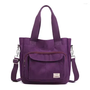 Bolsas de ombro à prova d'água Bolsa Bolsa Negra Bolsa Casual Bolsa Grande Tote Bolsas Purple Bolsas de Mamãe