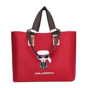 Tasarımcı Karl Chouptte alışverişi Karl Lagerfield Tote Naylon Haftalık Mens Canvas Tote Çanta Alışveriş Çantaları Büyük Crossbody Omuz Çantası Alışverişçileri Kadın Çanta Çanta