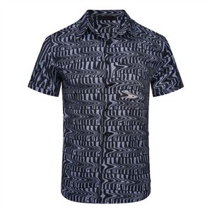 夏のメンズTシャツデザイナープリントレターボタンアップカーディガンカジュアルルーズバージョンポロショートスリーブハワイアンラペルマンスイミングシリーズビーチシャツM-3XL 37