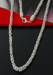 OFERTA ESPECIAL 925 Sterling Silver Byzantine Chain Colar Jewelry Classic Jewelry 5mm Man Jewelry Chain Colar Gift B109170973