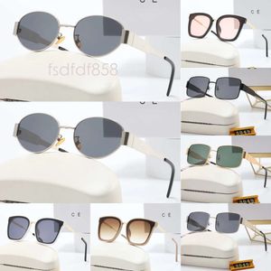 Donne maschile per designer CE Brand Glasses Unisex Omplals da sole da sole Black Grey Beach Frame di metallo Adumbrale Occhiali da sole europei Sun Lunette