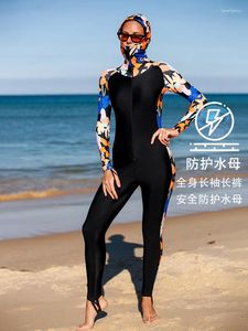 Damskie stroje kąpielowe garnitur dla kobiet kombinezon jednoczęściowy kombinezon stroju kąpielowego Kąpki z długim rękawem Surfing Swime Suits Nurkuj skórę