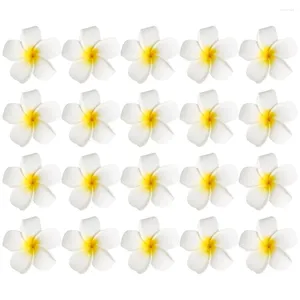 Flores decorativas 20 PCs Frangipani Viagem artificial Tiara Faux Floral Iron Plumeria