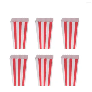 Nehmen Sie Container 24 PCS Papt Cup Popcorn Box Cartons Snack Tablett Dekorative Boxen Halter Baseball heraus