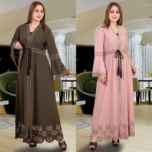 Roupas étnicas abaya dubai kaftan cardigã muçulmano aberto vestidos abayas para mulheres casuais kimono robe femme caftan roupas islâmicas turcas