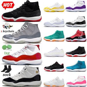 Nike Air Jordan Retro jordab 11【code ：L】Cherry 11s Basketball Shoes Jordan11 Low Bred Velvet Cool Grey Sneakers Men Women Trainers Concord Space Jam J11 Sports