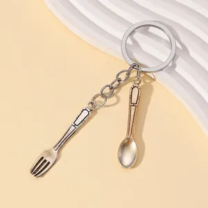 Keychains Spoon KeyChain Table Bewell Key Ring Chef's Gift for Women Men Handbag Accessorie Handgjorda punksmycken