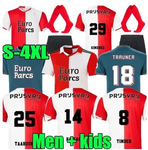 23 24 Feyenoords Futbol Formaları Voetbal Kids Kit Futbol Gömlek Eğitimi Evde Hayran Oyuncu Sürümü Kaleci Maillot Ahşap Danilo Dilrosun Erkekler Üniforma