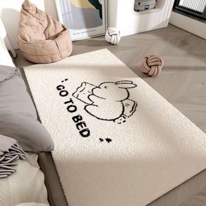 Carpet Bedroom Resistant to Dirt and Easy Maintain Cartoon Household Cool Off Bedside Blanket Living Room Sofa Coffee Table Imitation Cashmere Carpet