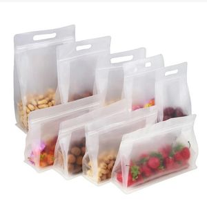 Eight-side Thickened Plastic Bag Frosted Transparent Packaging Bag Candy/Flower Tea/Cat Food/Fishing Bait Ziplock Bag