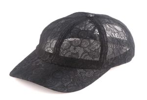 Letnia kwiatowa koronkowa czapka baseballowa słodka czapka o pełnej siatce oddychalność LTPeach Pink Blue Black 58 do 60 cm Regulowany Snapback Q076155338