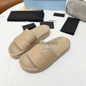 Praddas Pada Prax Prd Brand Italian Sandals Women Designer Sandals Suede Slippers Summer Solid Color Fashion Flat Slipper Classic Laces