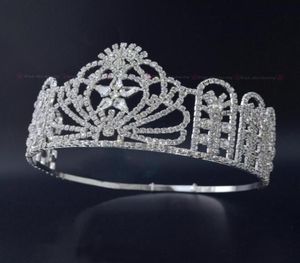 Konkurs Korona Miss Teen USA High Quanlity Rhinestone Tiaras Bridal Wedding Hair Akcesoria Regulowana opaska na głowę MO231226233908451