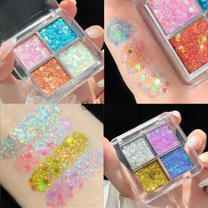 Body Glitter Pearlescent Eyeshadow Pallet Glitter Body Face Art Loose Sequins Diamond Jewels Rhinestones Makeup Waterproof Shimmer Party d240503