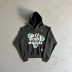 broken planet hoodie haikyuu hoodies Trendy Brand Sweatshirt For Men And Women Foam Printed Street Hip-hop Loose Warm Clothing Casual