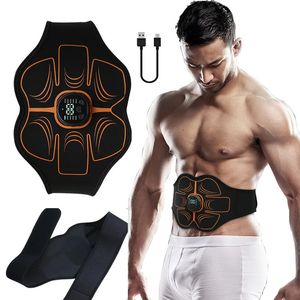 ABS Trainer EMS Abdominal Muscle Stimulator Electric Toning Belt USB Laddar midja Belly Viktförlust Hem Gym Fitness Hastighet 240426