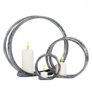 Candele in argento set di 3 glam caleidoscopici