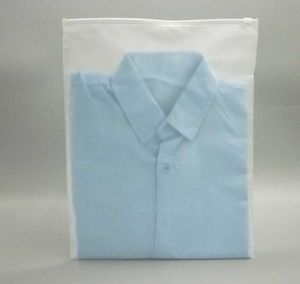 100X Zip lock Zipper Top frosted plastic bags for clothing TShirt Skirt retail packaging storage bag customized printing Y07125134148