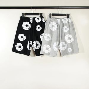 Kapok Foam Summer Shorts Hfor Men and Women Harajuku Drawstring Casual Terry Five Point Sweatpants Hip Hop Loose Y2k 240426