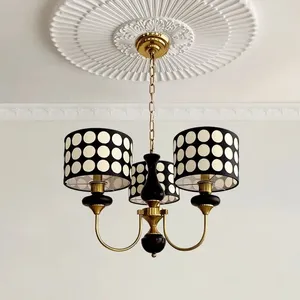 Chandeliers Copper Lamp Lustres Modern For Dining Living Room El Indoor Light Decoration Wrought Iron Lighting