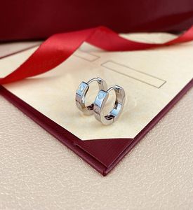 Luxury charm designer jewelry studs earrings for women huggie stainless steel Never fade high quality men rose silver gold diamond6197074
