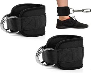 Tornozelo de suporte 2 tiras de embalagem para máquinas de cabo Fitness Cuffs acolchoado Acorreção Legs Glutes Glúteos Aço inoxidável Double Dring2893029862