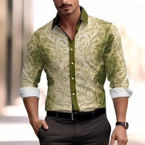 Men's Dress Shirts Fashionable Luxury Lapel Slim Fit Sports Outdoor Street Party Tops For Men Soft Comfortable Lightweight Clothing 2024