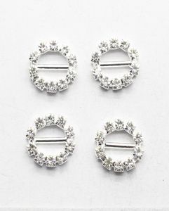 100pcslot 20mm Branecos de cristal de strass de 20 mm Broches de barra de fita Chapa de cadeira de fita SLIDER BULHAS BURHLES9631915