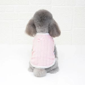 Roupas de cães para cães de moda de verão para cães pequenos animais de estimação Roupa Chihuahua Camiseta de resfriamento para Yorkies Pug Vest Tie Bow Coat S-2xl 240422