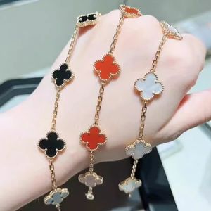 High-end four-leaf clover bracelet for women 2024 new Peter Silver Obsidian Light luxury gifts for girlfriends