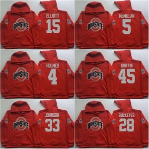 Ceomitness Men Ohio State Buckeyes Coollege Jersey 97 Joey Bosa 12 C.Jones 16 Barrett 1 B. Miller 15 Elliott Red Jerseys Hoodies Sweweweads