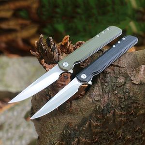 CRK3810 FastOpen Pocket Folding Knife 5CR15MOV Blade Black ABS+Steel Handle Tactical Hunting Camping EDC Survival Tool Knives
