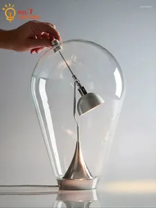 Lampy stołowe włoski design szklany chromowany lampa z dotykiem ściemnianie przełącznik LED Art Dekoracyjne światła biurka