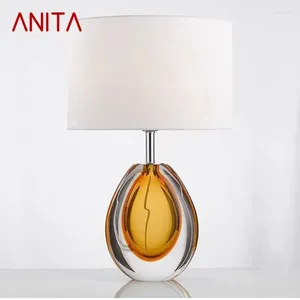 Table Lamps ANITA Nordic Modern Glaze Lamp Fashionable Art Iiving Room Bedroom El LED Personality Originality Desk Light