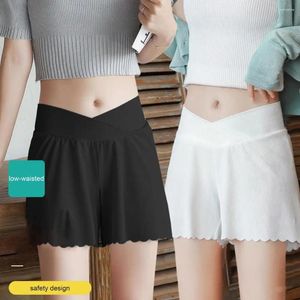 Frauen Höschen Frauen Sicherheitshose elastische Taille Anti-Exposition losen Schützen Sie die Bauchbauch-Schwangerschaft Innere Shorts Weibliche Kleidung