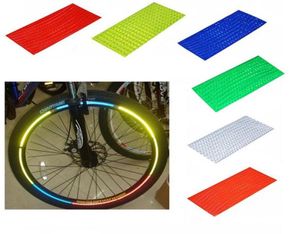 B014 Fluorescencyjny rower MTB rower motocyklowy opona opona odblaskowe naklejki na pasek Tape Bezpieczeństwo Srebrna moda7358572