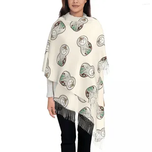 Lenços mantêm lenço quente de inverno Matryoshka Doll Shawls and envolve a Rússia Bufanda Mujer Ladies Luxury 2024 Headwear